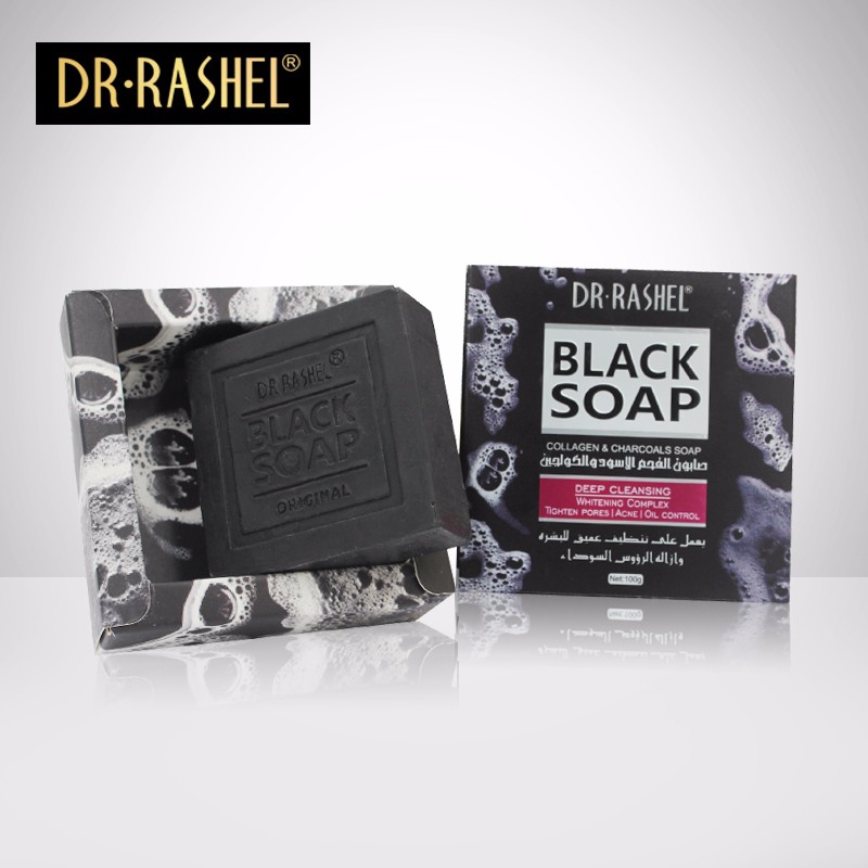 Dr. Rashel Charcoal Black Soap Oil Control Acne Tighten Pure Whitening Soap - 5