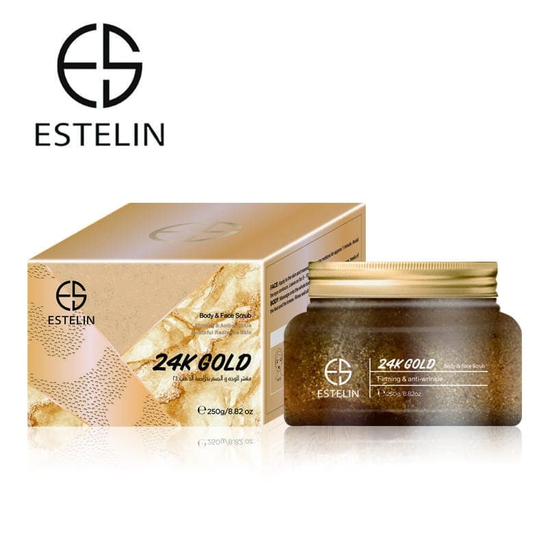 Estelin Firming & Anti Wrinkle 24K Gold Body & Face Scrub 250g 1