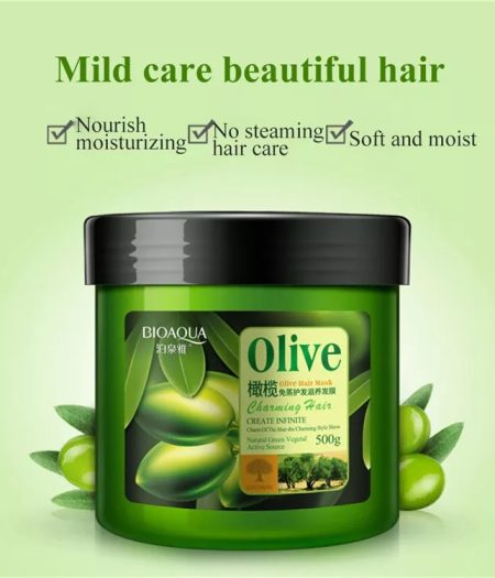 BIOAQUA Olive Oil Repair Hair Mask for Dry & Damaged Hair 500g -1