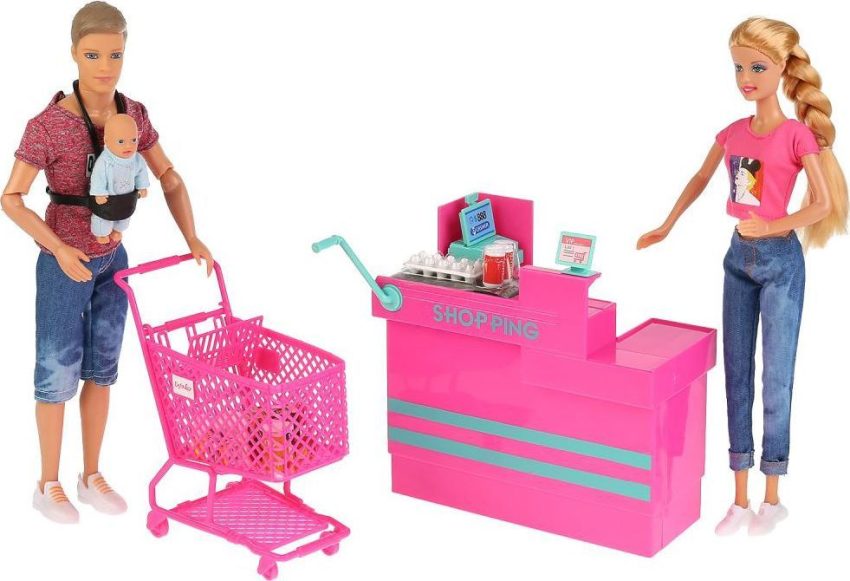 Defa Lucy Barbie & Ken (Male) Doll with Supermarket 1