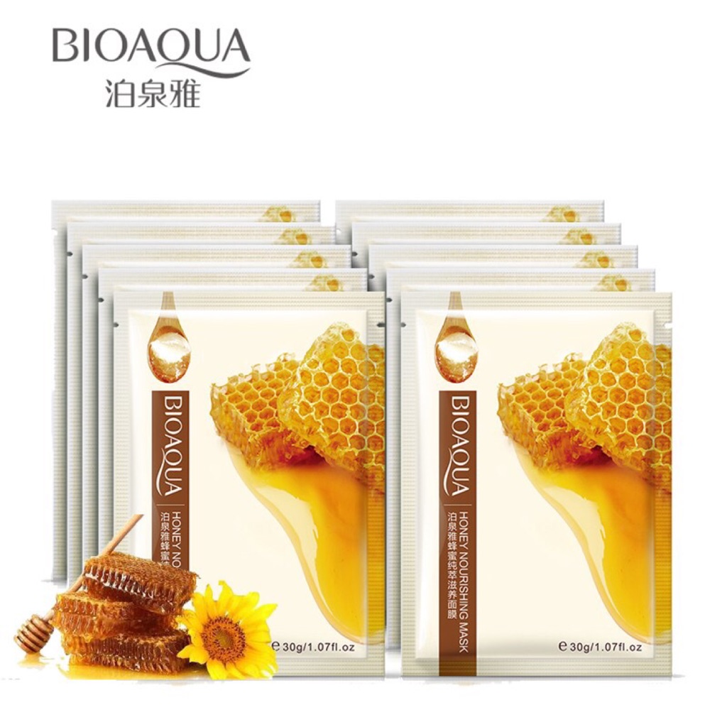BIOAQUA Honey Facial Mask Smooth Moisturizing Face Mask Skin Care 30g x 5 1