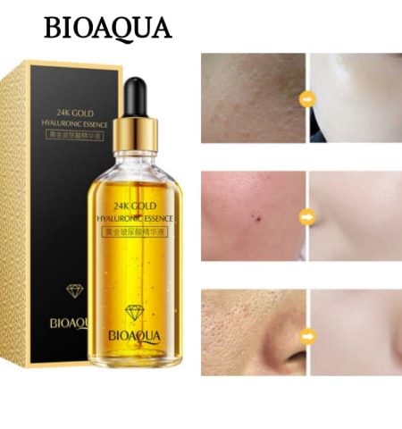 BIOAQUA 24k Gold Hyaluronic Essence Moisturizing Skin Care Anti Aging 100ml