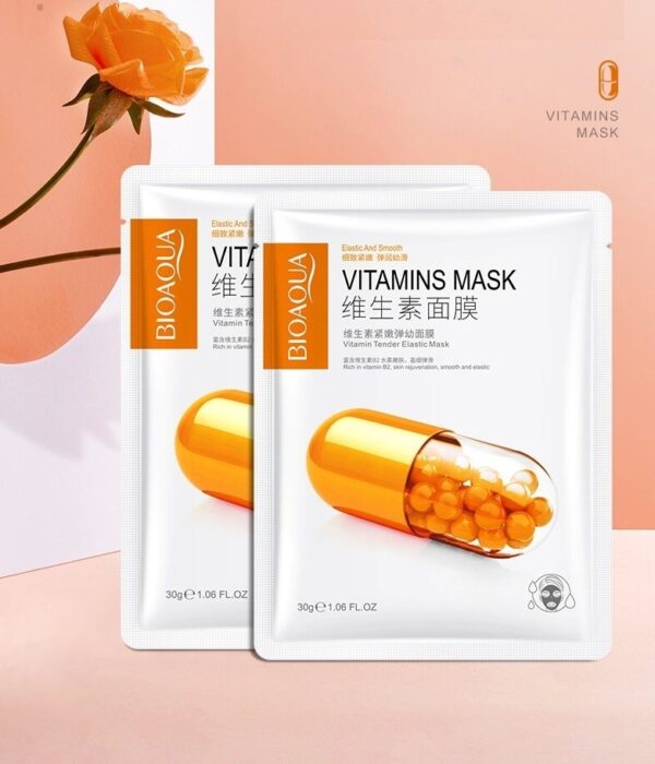 BIOAQUA Vitamin B2 Face Mask For Smooth Skin 30g x 5 2