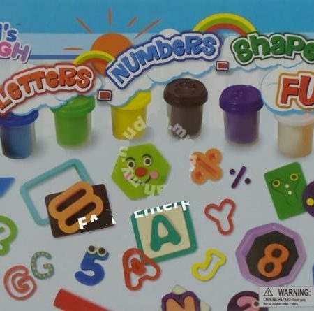 Kids Dough Letters Numbers Shapes Doh Set Toy 2