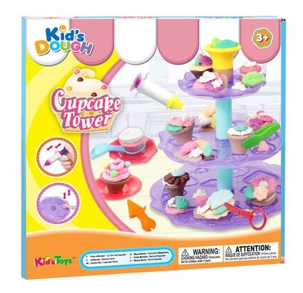 Kids Dough Cup Cake Tower Doh Set Toy 2