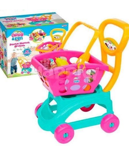 DeDe Market Trolley With Basket Toy Set 24 Pcs 1
