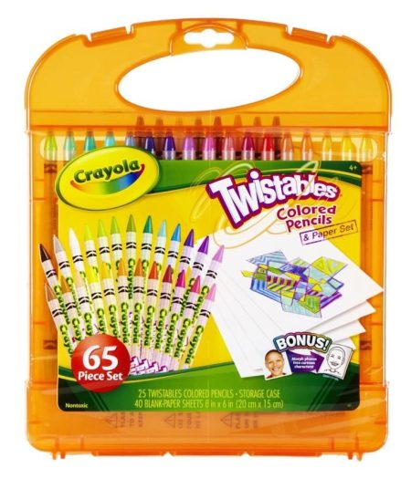 Crayola 65pcs Twistable Color Pencils & Paper Set 2