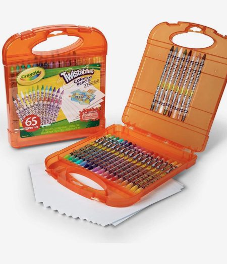 Crayola 65pcs Twistable Color Pencils & Paper Set