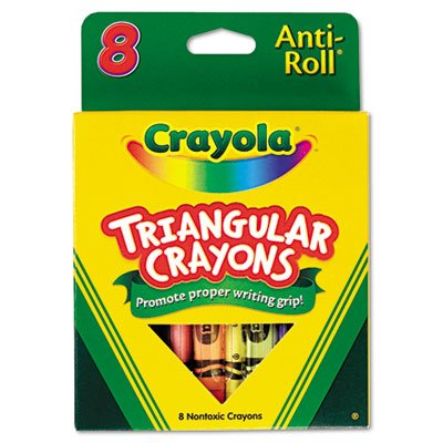 Crayola Anti-Roll Triangular Crayons 8 Count 2