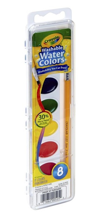 Crayola Washable Watercolour Paint 8 Pack 2