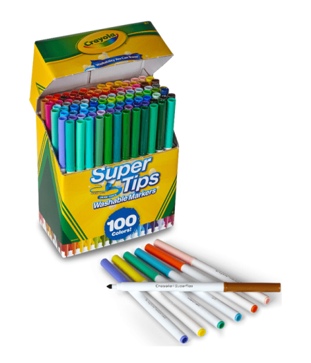 Crayola Super Tips Washable 100 Colorful Markers 4