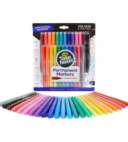 Crayola Permanent Markers 24 Colors Comfort Grip 3
