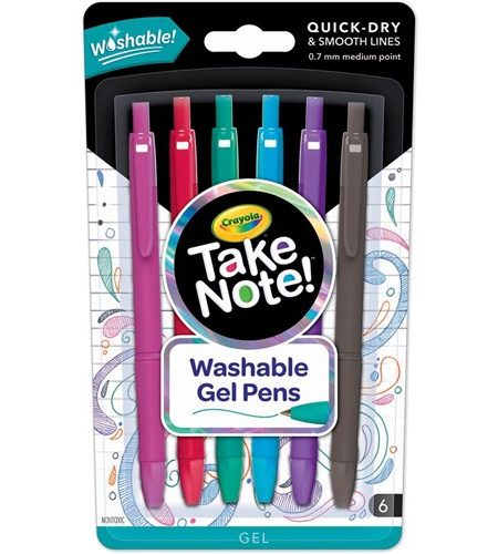 Crayola Take Note Washable 6 Gel Color Pens 2