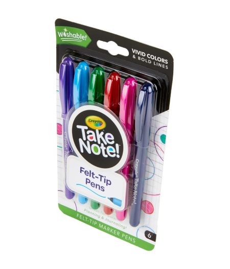 Crayola Take Note 6 Washable Felt-Tip Pens 3