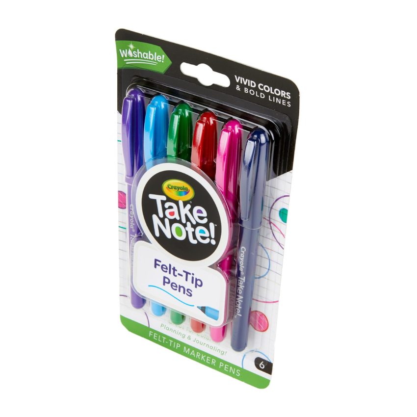 Crayola Take Note 6 Washable Felt-Tip Pens 3