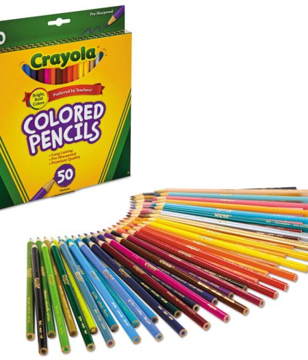 Crayola Long 3.3 mm Colored Woodcase 50 Pencils 1