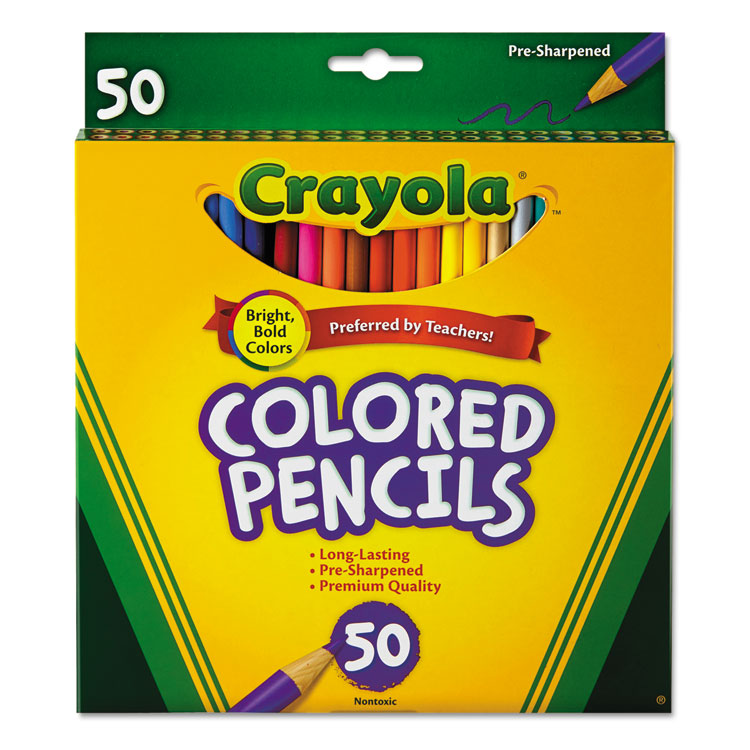 Crayola Long 3.3 mm Colored Woodcase 50 Pencils 2