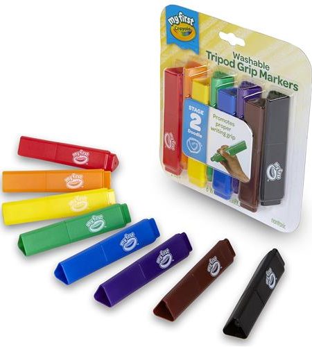 Crayola My First Tripod Washable 8 Markers for Toddlers 2