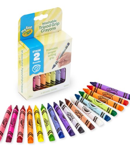 Crayola My First Washable Tripod 16 Crayons for Toddlers 4