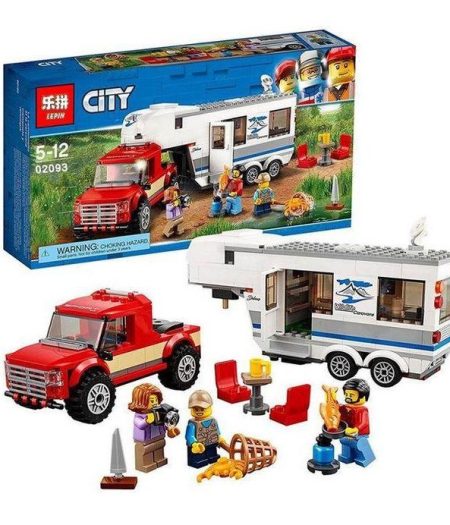 LEPIN City Pickup And Caravan Wagon Building Blocks Set 2
