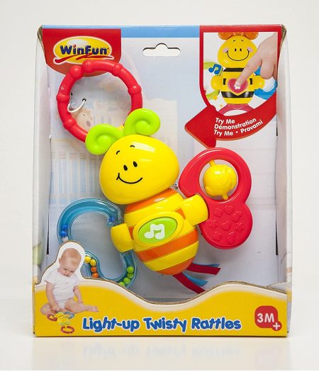 Winfun Butterfly Light Up Twisty Rattle Toy 1